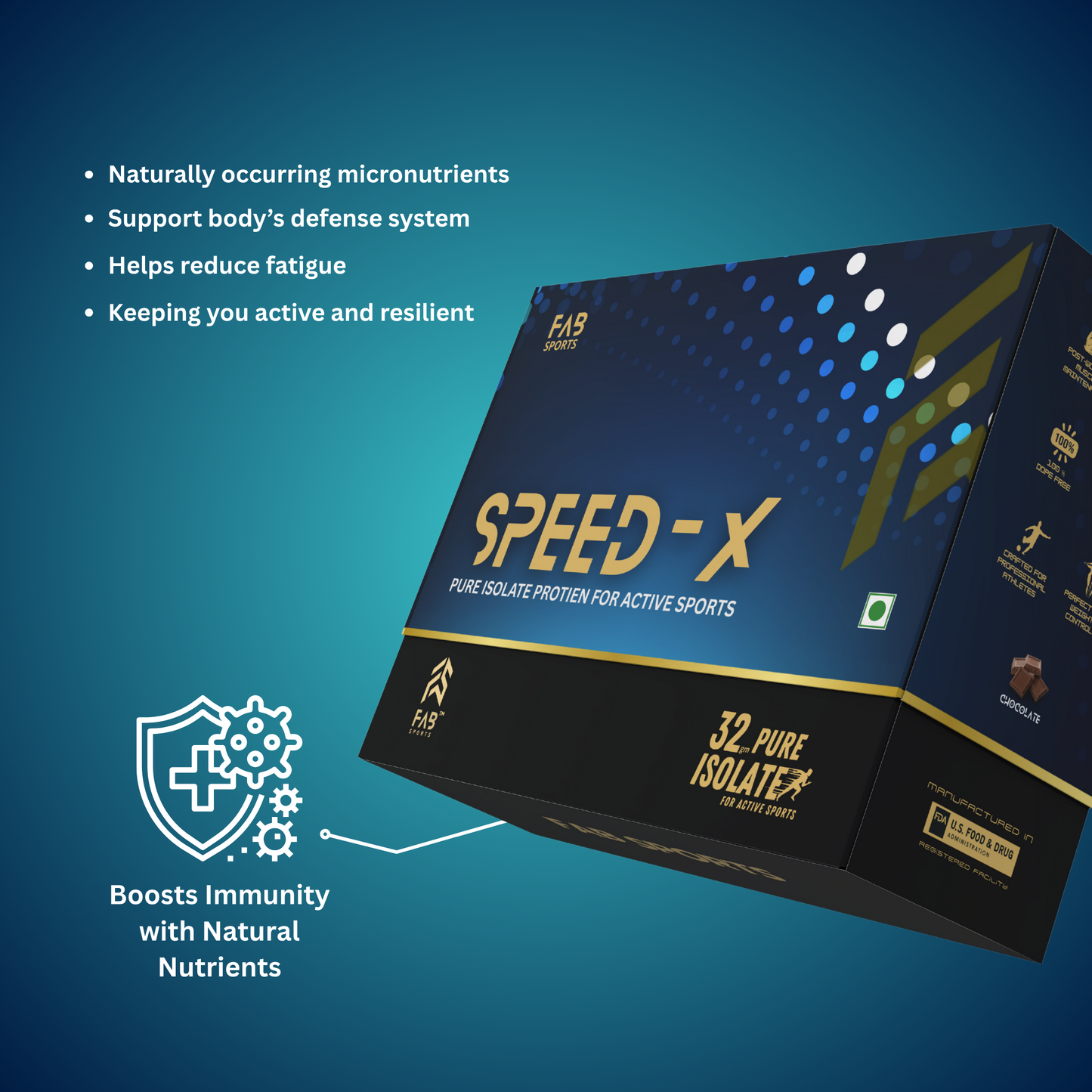 Speed X – 33g Pure Isolate Protein Raw Unflavoured 60 Sachets