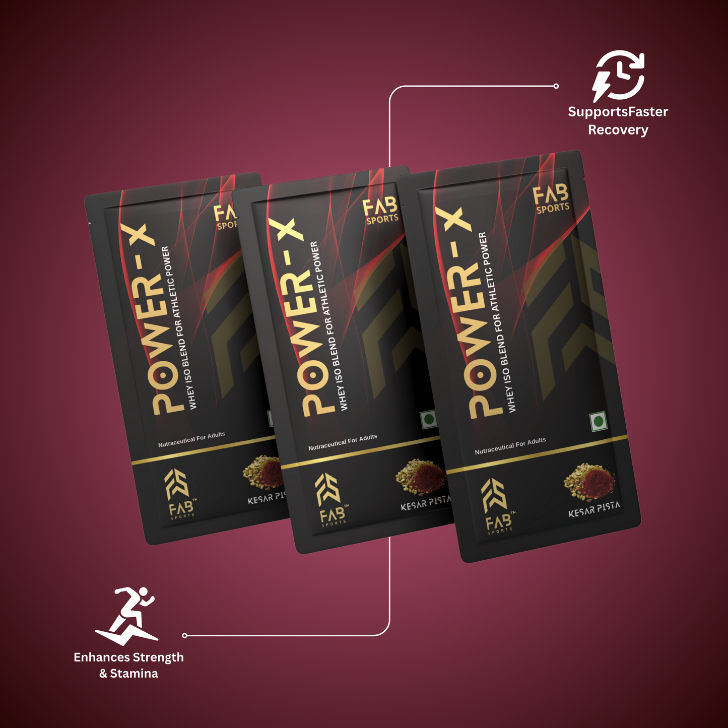 Power X – 27g Whey Isolate Blend Kesar Pista 30 Sachets
