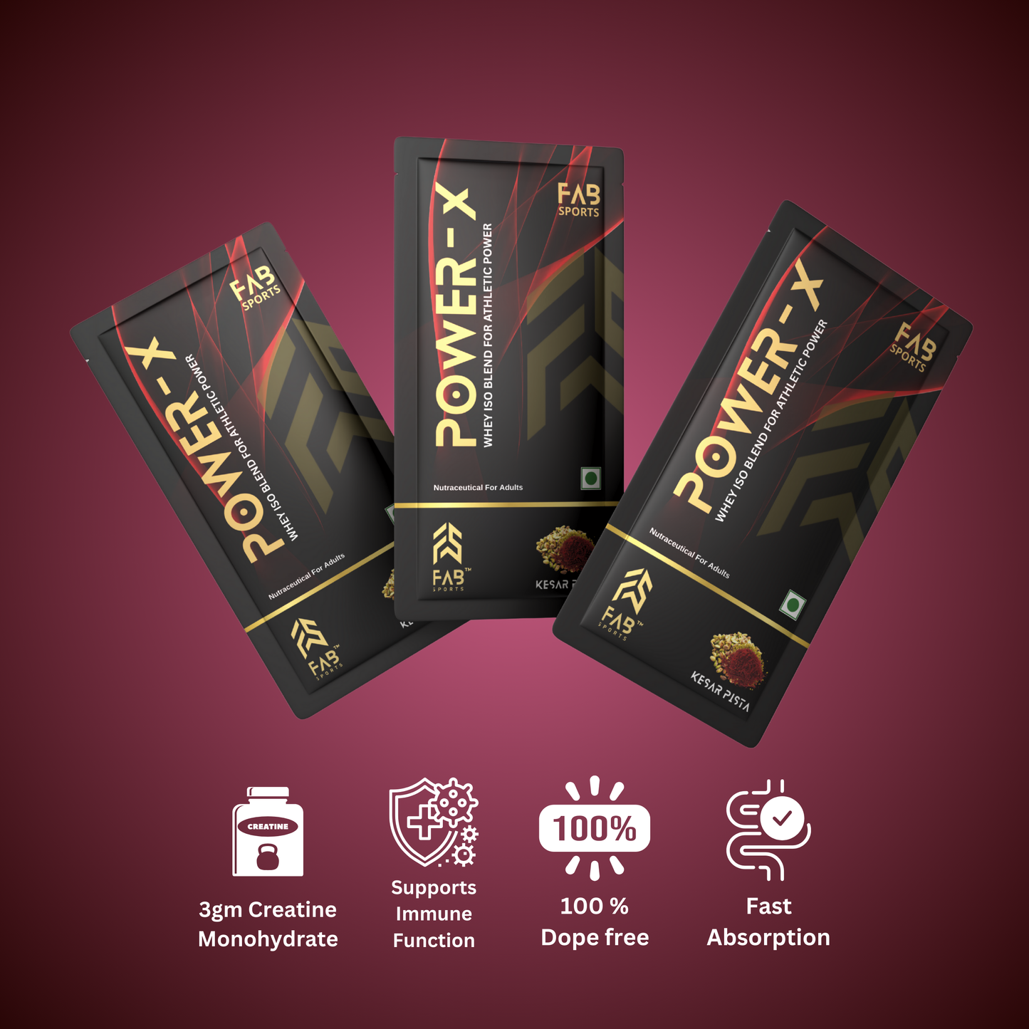 Power X – 27g Whey Isolate Blend Kesar Pista 30 Sachets