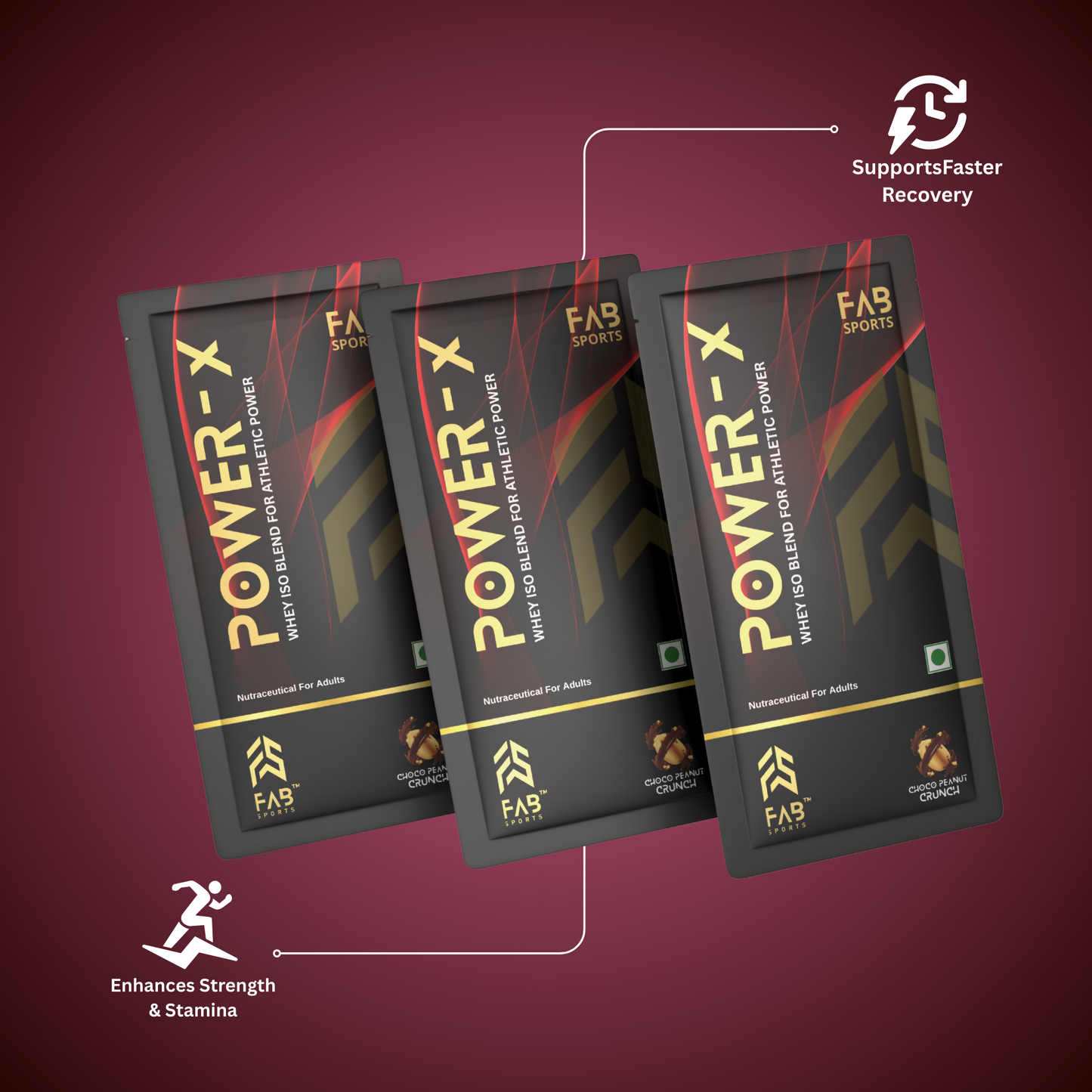 Power X – 27g Whey Isolate Blend Choco-Peanut Crunch 30 Sachets