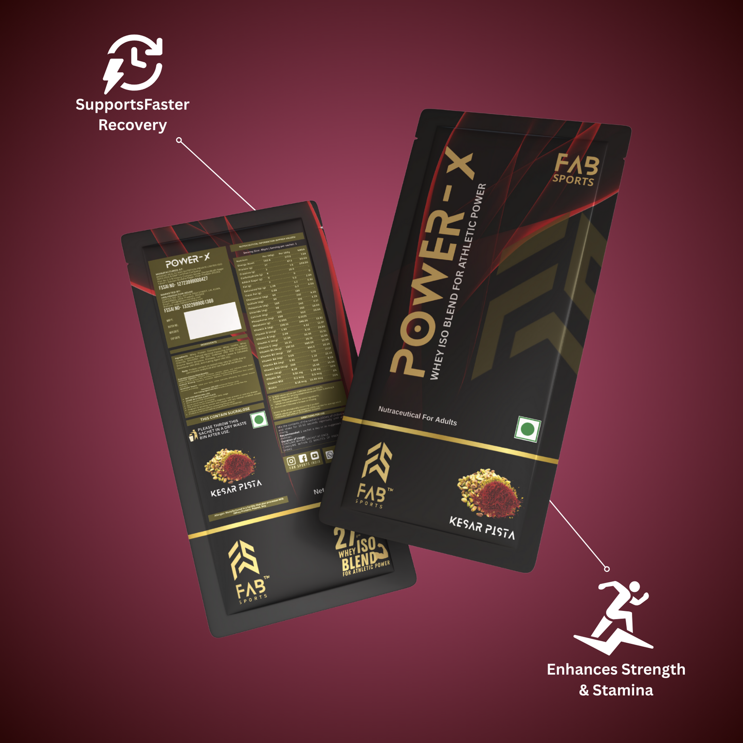 Power X – 27g Whey Isolate Blend Kesar Pista 30 Sachets