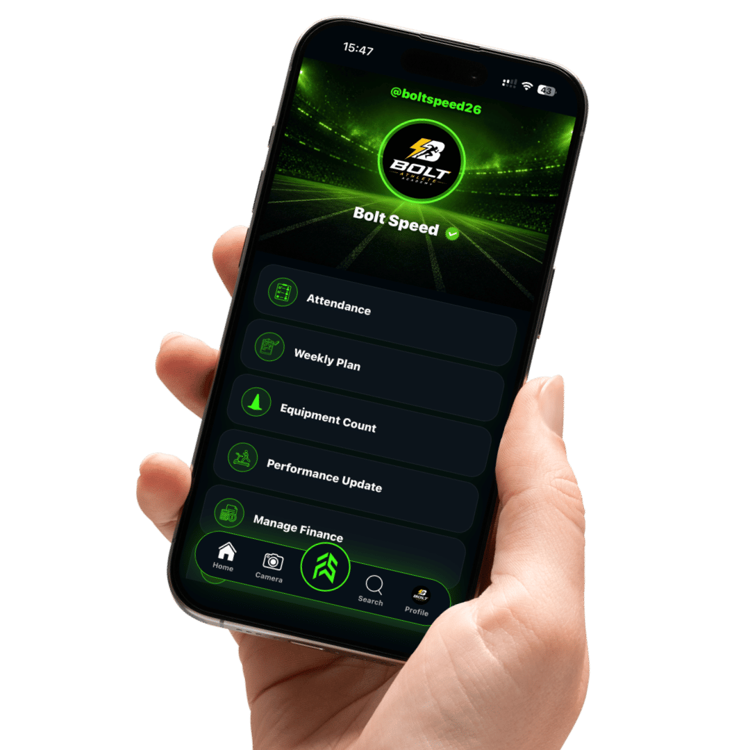FAB SPORTS academy management tools screen