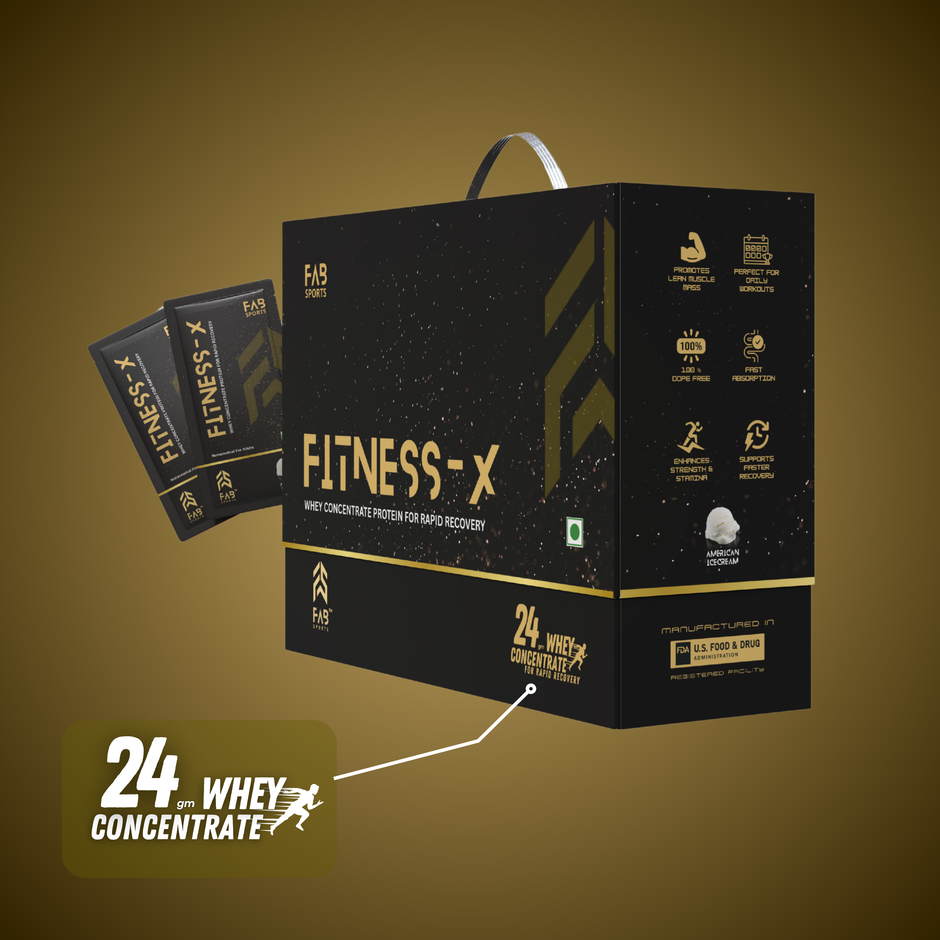Fitness X – 24g Whey Protein Concentrate American Ice Cream 60 Sachets