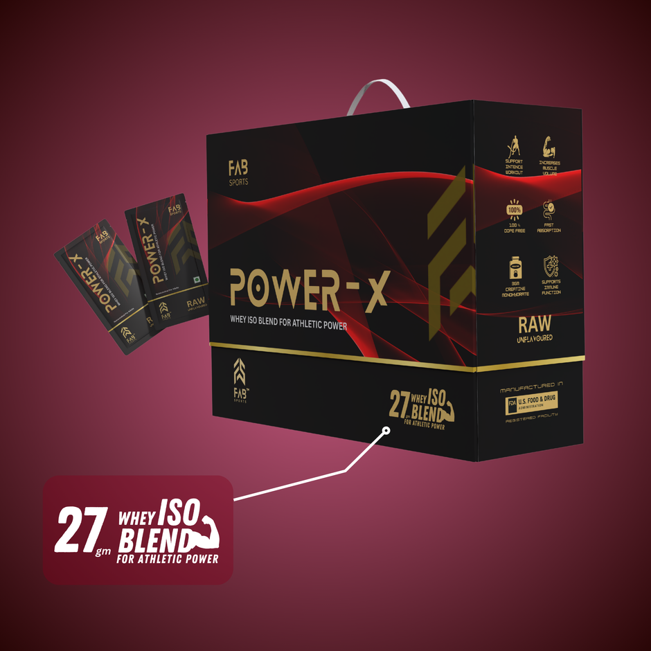Power X – 27g Whey Isolate Blend Unflavoured RAW 60 Sachets