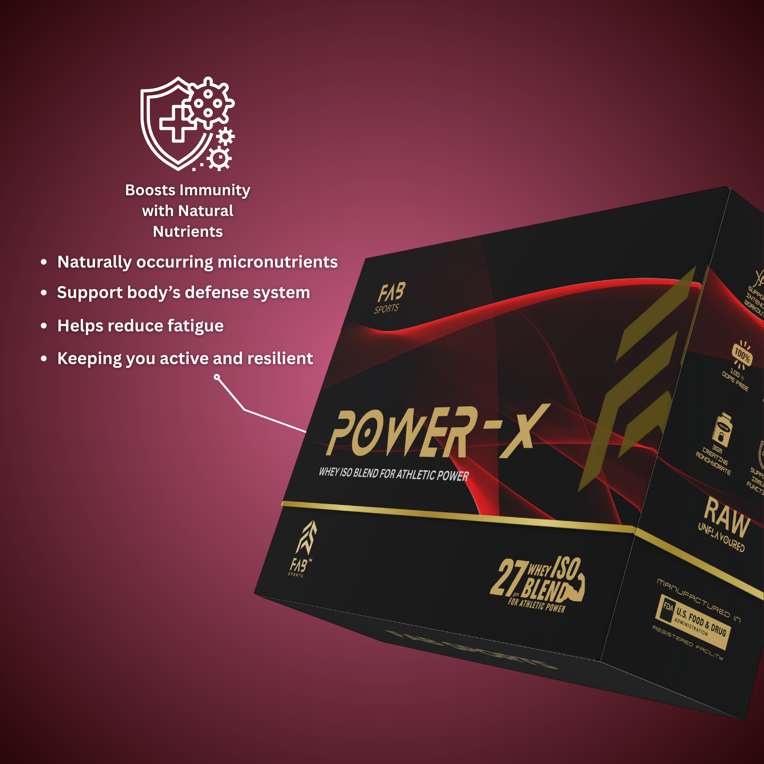 Power X – 27g Whey Isolate Blend Unflavoured RAW 60 Sachets