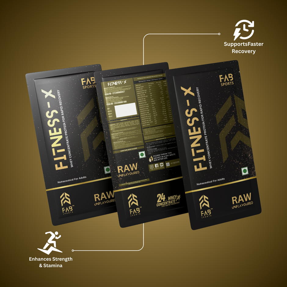Fitness X - 24g Whey Protein Concentrate RAW Unflavoured 60 Sachets