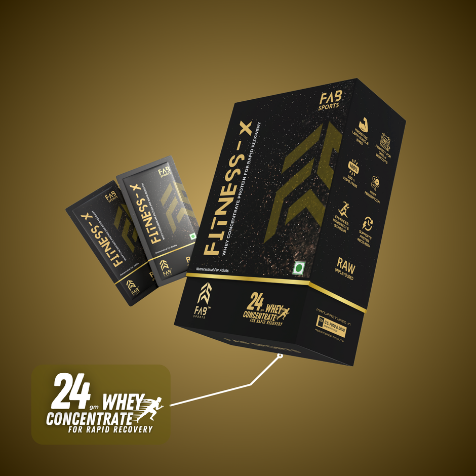 Fitness X - 24g Whey Protein Concentrate RAW Unflavoured 30 Sachets