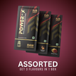Power X –  Assorted Flavours Choco-Peanut Crunch + Kesar Pista + Raw Unflavoured