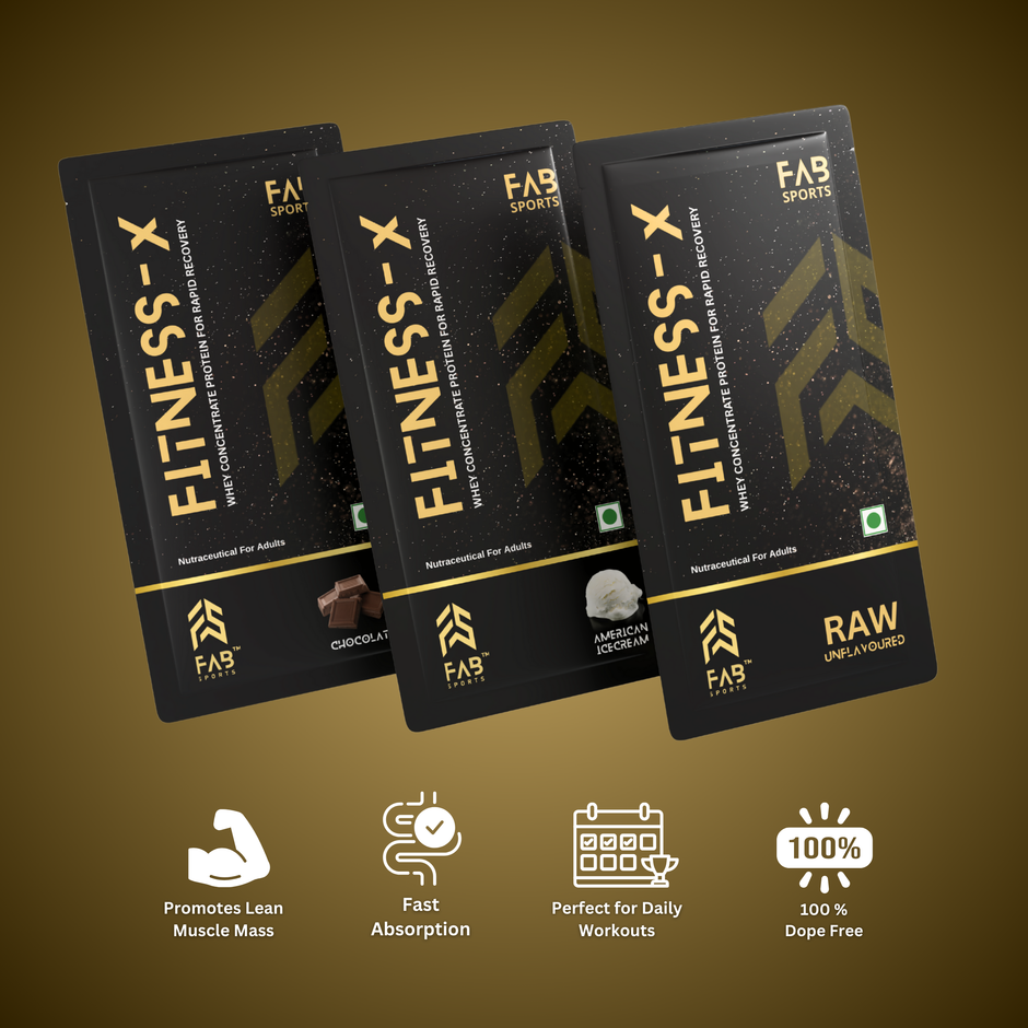 Fitness X - 24g Whey Protein Concentrate RAW Unflavoured 30 Sachets