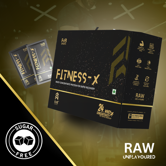 Fitness X - 24g Whey Protein Concentrate RAW Unflavoured 60 Sachets