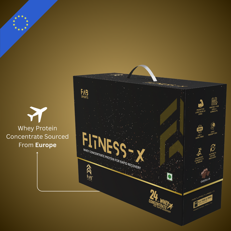 Fitness X –  24g Whey Concentrate Protein Chocolate 60 Sachets