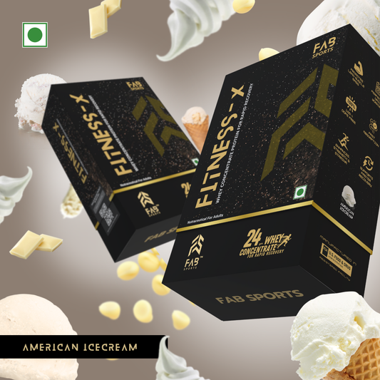 Fitness X – 24g Whey Protein Concentrate American Ice Cream 30 Sachets