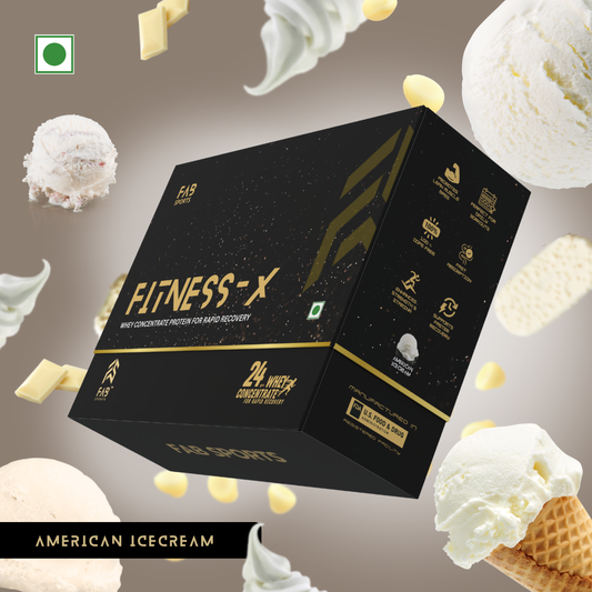 Fitness X – 24g Whey Protein Concentrate American Ice Cream 60 Sachets
