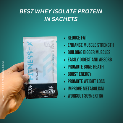 Fitness X 24gm Isolate Protein 30 Sachets (30gm per serving)