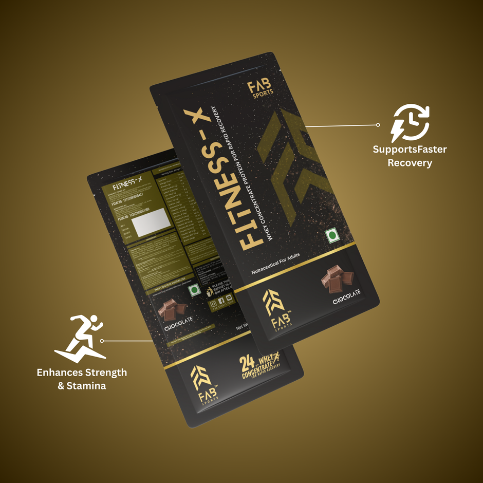 Fitness X –  24g Whey Concentrate Protein Chocolate 30 Sachets