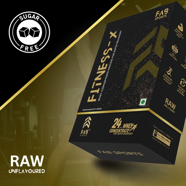 Fitness X - 24g Whey Protein Concentrate RAW Unflavoured 30 Sachets
